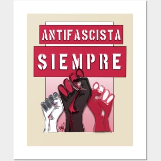 Antifascista Siempre BWR Spanish Posters and Art